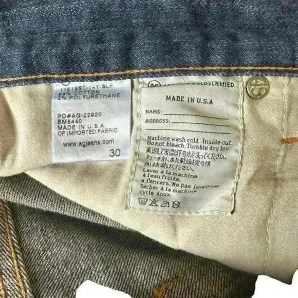 AG Women’s Matchbox Slim Straight Jean size 30 - Picture 3 of 6